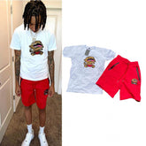 OEM Custom Casual Training Tracksuit Two Piece Set Men Short Sets For Men