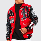 Custom bomber varisty jacket winter leather sleeves wool baseball letterman vintage varsity jacket for men