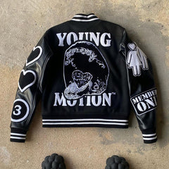 Oem Manufacturer High Quality Chenille Embroidery Men College Custom Baseball Bomber Letterman crop Leather Varsity Jacket