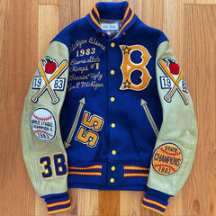 Oem Custom Mens Chenille Embroidery Patch Jackets Vintage Letterman Varsity Jackets