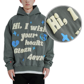 2022 wholesale custom 100% cotton hoodies foam printed mens bubble 3D puff print hooded pullover sweatshirt