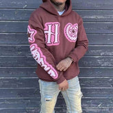 Wholesale embroidery hoodies luxury custom oversized heavyweight cotton fleece chenille patch embroidered men hoodie