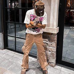 heavyweight 260 gsm 100% cotton graphic silk screen print t shirt men tees