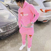 Wholesale Popular Print men's hoodie set 2 piece set men tracksuits for men