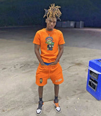 Biker Shorts And T-Shirt Sets Custom Crewneck Jogger Sweat Suits French Terry Cotton Short Sleeve Men Shorts Tracksuit Sets