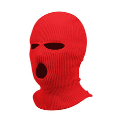 Winter men's face mask, warm hood, sports scarf, skiing hat, three hole wool hat, outdoor cycling knitted pullover hat