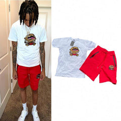 2024 Short Sleeve Shorts 2 Piece Set Jogging Suits Sportswear 2 Piece Sets Cotton