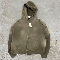 Streetwear Hoodie Cotton French Terry Acid Wash Vintage Custom Logo Oversized Stone Wash Sun Faded Distressed Hoodies