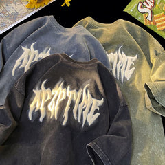 Acid Washed Men's T-shirts Wholesale Clothing Plain Heavyweight Cotton Tshirt Custom Logo Oversized Graphic Vintage T Shirt