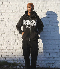 Custom LOGO Wholesale Full Face Zip Up Blank Men Sweater Jacket Coat Men's Full Zip Up Hoodie