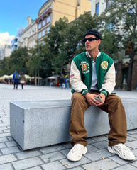 OEM 100% Wool Winter Plus Size Baseball Team Mens Jacket Custom Embroidery Varsity Jacket Lettermen Jacket For Men