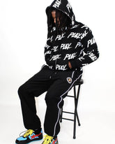 Allover Print Custom Y2K Full Zip Up Foam 3D Logo For Men Oversized Fullzip Full Face ZipUp With all over Puff Print Hoodie