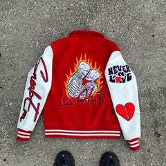 Wholesale OEM Custom Winter Vintage School College Men's Jackets Coat Wool Letterman Bomber baseball crop Varsity Jacket Man