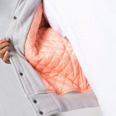 OEM Custom Men Embroidery Patch Warm College Jacket Bomber Letterman Varsity Jacket For Men