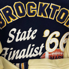 OEM Custom Logo Embroidery Bomber Jackets Leather Sleeves Retro Letterman Baseball Varsity Jacket For Men