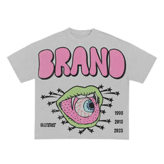 Street Wear Custom Graphic DTG Vintage T-shirt Men Oversized Tees flared pants 2 piece set