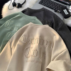 factory wholesale custom thick collar cotton tshirt white solid box blank tee men black boxy fit t shirt