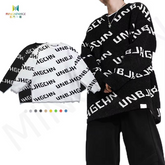 OEM Jacquard Unisex Man Designer Knit Sueter Private Label Pullover Cotton Crew Neck Crewneck Custom Logo Men Jumpers Sweater