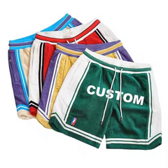 Custom logo organic cotton corduroy dyeing casual shorts stripe embroidery mens corduroy shorts
