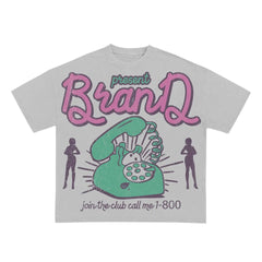 heavyweight 260 gsm 100% cotton graphic silk screen print dtg print vintage men shirt men tees