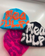 Custom With Logo Y2K Beenies Acrylic High Quality Knit Winter Hats Premium Cashmere Wool Mea Culpa Jacquard Mohair Beanie