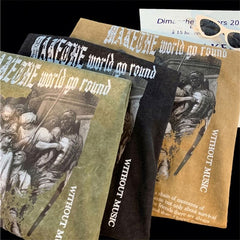 Acid Washed Men's T-shirts Wholesale Clothing Plain Heavyweight Cotton Tshirt Custom Logo Oversized Graphic Vintage T Shirt