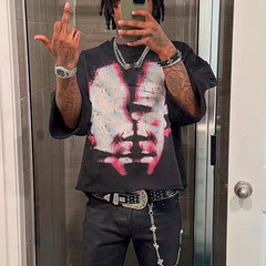 customize streetwear screen printing t shirt organic cotton graphic heavy weight tshirts for men