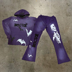 Custom French Terry Good Quality Puff Print Y2K No Hem Cropped Pink Hoodies en Sweatshirts Voor Heren