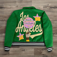 factory manufacture heavyweight casual towel embroidery thick men's winter jackets wholesale custom varsity jacket