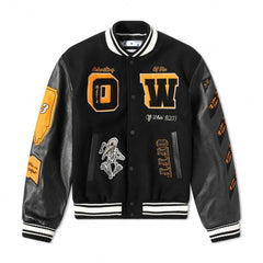 Custom patch chenille embroidery virgin wool baseball letterman varsity jacket for men