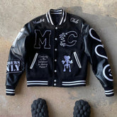 Oem Manufacturer High Quality Chenille Embroidery Men College Custom Baseball Bomber Letterman crop Leather Varsity Jacket