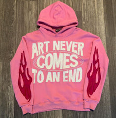 Distressed Applique Embroidery 500GSM Cotton Graphic Heavyweight Vintage crop Hoodies