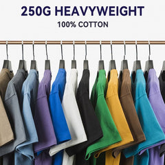 Heavyweight 250 Gsm T Shirts Oversized 230g Tshirt Cotton 100% Drop Shoulder Customized Screen Print Graphic T-Shirt Men