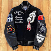 High Quality Custom Street Wear Logo Patch Baseball Jacket Trucker Letterman Base Ball Leather Varcity Varsity Jacket For Men