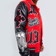 Custom bomber varisty jacket winter leather sleeves wool baseball letterman vintage varsity jacket for men