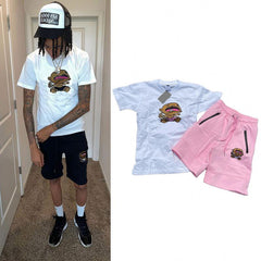 OEM Custom Casual Training Tracksuit Two Piece Set Men Short Sets For Men