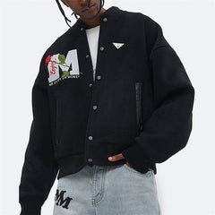 OEM custom winter 100%wool chenille embroidery fleece baseball letterman bomber varsity jacket for men