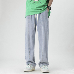 Men's Jeans High Quality Denim Jeans Pant Men ANSKTNable Straight Leg High Waist Denim Jeans Pants