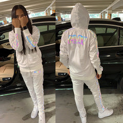 custom logo design your own men track suits reflective unisex sports tech fleece tracksuits for men