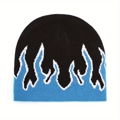 Fashionable Creative Flame Pattern Warm Knitted Hat For Men And Women Outdoor Fashionable Hip-hop Breathable Hat