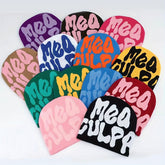 Custom Manufacturing With Logo All Over Print Designer Acrylic Unisex Jaquards Graphic Y2K Style Jacquard Mea Culpa Beanie Hats