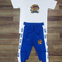 New Arrival Fall Custom Logo Two Piece Training Wear Jogger Sets Sweat Suits Short Sleeve Men Tracksuit