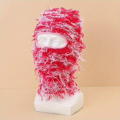 Distressed Tassel Cool Ski Mask Hip Hop Windproof Knit Hats Unisex Beanies Elastic Coldproof Balaclava For Women & Men