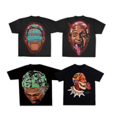 Heavyweight 300 gsm Street Wear Custom Graphic large design DTG print men t shirt tees