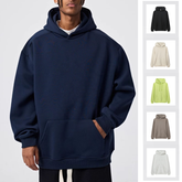 High Quality 380gsm Heavyweight Pullover Hoodie French Terry Hoodies Drop Shoulder No Strings Heavy Oversized Men Hoodies
