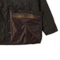 Waxed Jackets Corduroy Collar Custom 100% Cotton Men 100% Cotton Zip Closure & Storm Flap