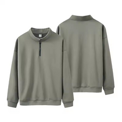 14 Zip Neck Sweatshirt Men Joggers Custom Embroidery Gym Clothing Men Pullover Heavyweight Sweatshirts