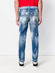 wholesale jeans pent new style skater bleached relaxed jeans men