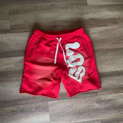 High Quality Screen Puff Print Vintage Cotton Custom Manufacturer French Terry Sweat Men Acid Wash Shorts