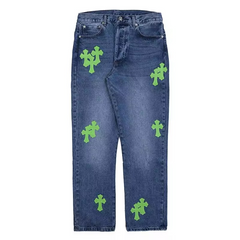 2021 Stylish Flare Male Skinny Regular Fit Gent Black Skiny Damage Cargo Patchwork Maong Men's Jeans Stacked Denim Pants For Men